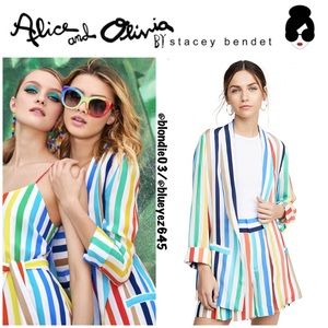 Alice + Olivia Kylie Easy Shawl Collar Jacket L